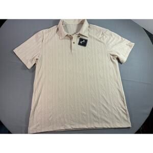 Cream Textured Knit Polo Shirt XL Minimalist Luxury Style NWT